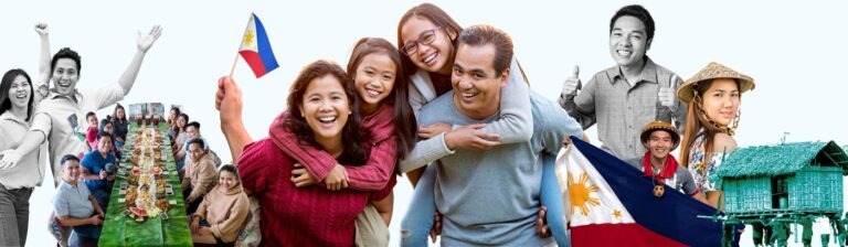 A group of people in the Philippines, showcasing strong Filipino values, pose together for a photo.