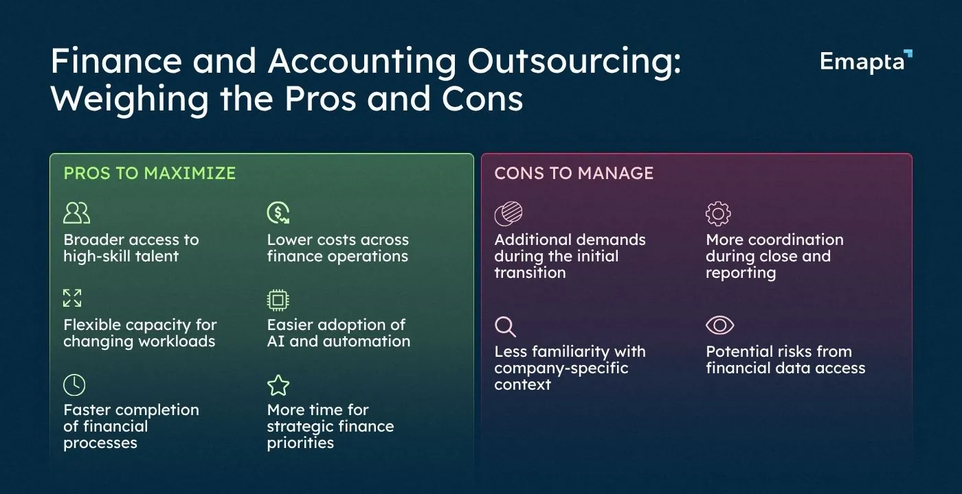 Finance and Accounting Outsourcing Weighing the Pros and Cons