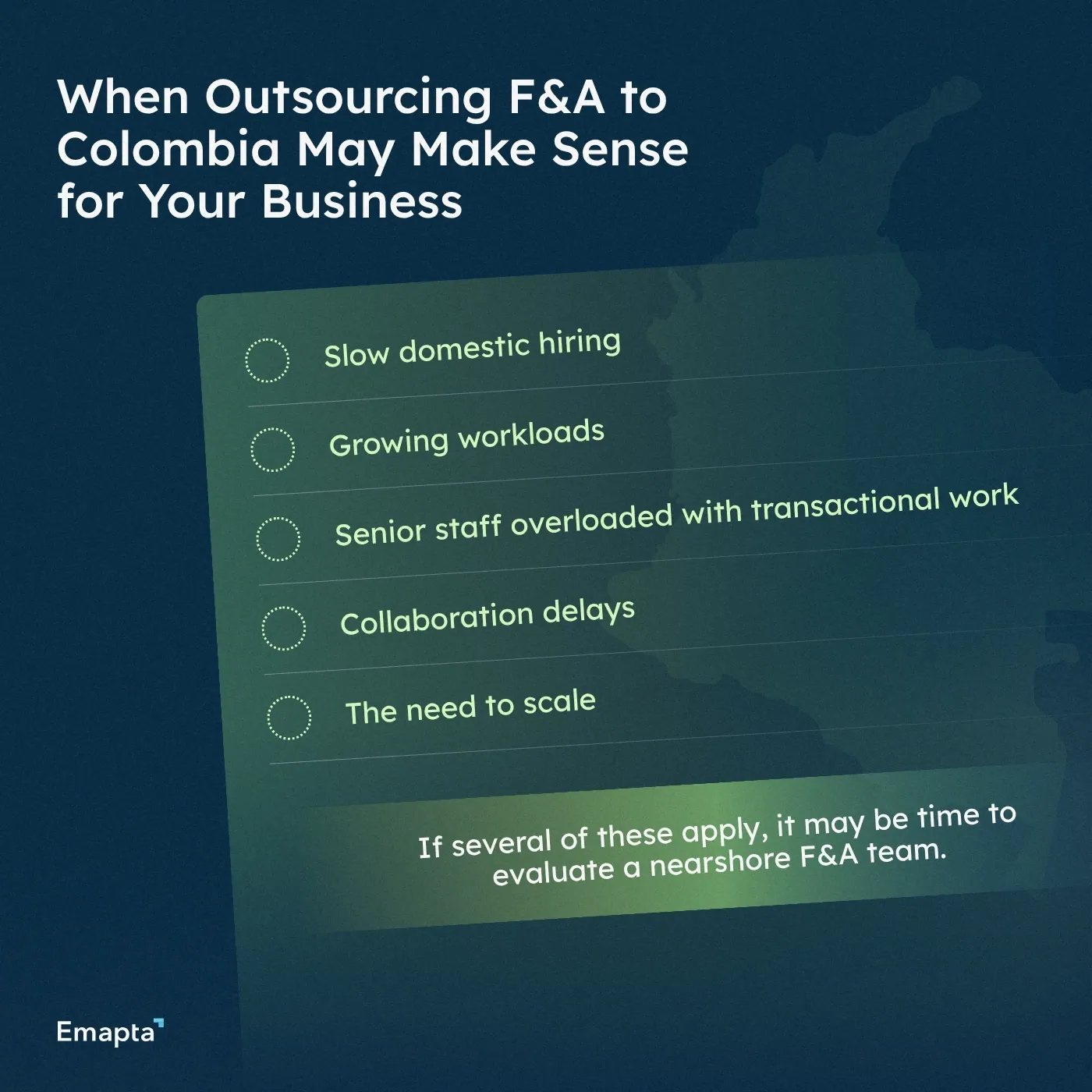 When Outsourcing F&A to Colombia May Make Sense for Your Business